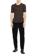 Load image into Gallery viewer, Worn-out details knit t-shirt
