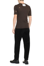 Load image into Gallery viewer, Worn-out details knit t-shirt
