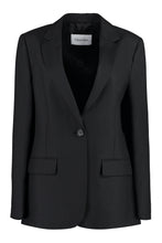 Load image into Gallery viewer, Single-breasted viscose blazer
