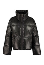 Load image into Gallery viewer, Faux leather down jacket

