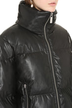 Load image into Gallery viewer, Faux leather down jacket
