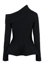 Load image into Gallery viewer, One shoulder long sleeve sweater
