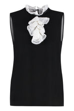 Load image into Gallery viewer, Lace inserts silk top
