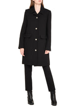 Load image into Gallery viewer, Gold buttons crepe coat
