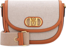Load image into Gallery viewer, Leather and canvas crossbody bag
