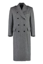 Load image into Gallery viewer, Double-breasted virgin wool coat
