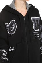 Load image into Gallery viewer, Varsity knitted full zip hoodie
