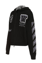 Load image into Gallery viewer, Varsity knitted full zip hoodie
