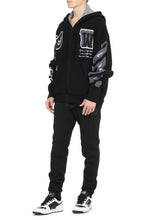 Load image into Gallery viewer, Varsity knitted full zip hoodie
