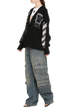 Load image into Gallery viewer, Varsity wool-blend cardigan
