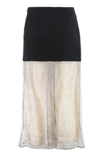 Load image into Gallery viewer, Wool skirt with mesh inserts
