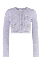 Load image into Gallery viewer, Cropped-length knitted cardigan
