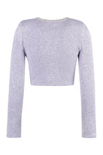 Load image into Gallery viewer, Cropped-length knitted cardigan
