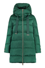 Load image into Gallery viewer, Hooded full-zip down jacket
