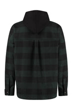 Load image into Gallery viewer, Hooded plaid overshirt
