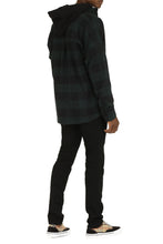 Load image into Gallery viewer, Hooded plaid overshirt
