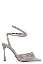 Load image into Gallery viewer, Embellished pointy-toe slingback pumps
