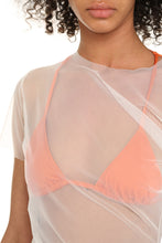 Load image into Gallery viewer, Mesh asymmetric T-shirt
