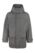 Load image into Gallery viewer, Hooded long nylon windbreaker
