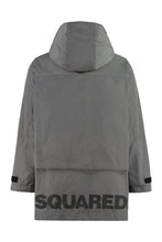 Load image into Gallery viewer, Hooded long nylon windbreaker
