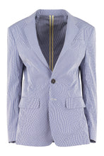 Load image into Gallery viewer, Gingham cotton blazer
