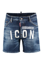 Load image into Gallery viewer, Printed denim shorts

