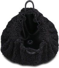 Load image into Gallery viewer, Scrunch faux shearling bucket bag
