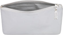 Load image into Gallery viewer, Logo detail flat leather pouch
