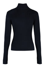 Load image into Gallery viewer, Sax Ribbed turtleneck sweater
