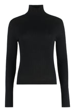 Load image into Gallery viewer, Sax ribbed turtleneck sweater
