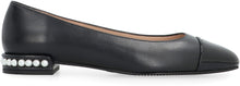 Load image into Gallery viewer, Pearl Flat Leather ballet flats
