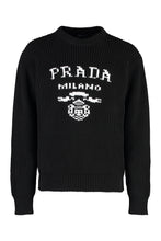 Load image into Gallery viewer, Logo intarsia cotton sweater
