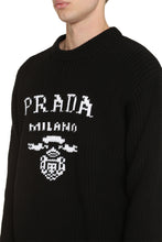 Load image into Gallery viewer, Logo intarsia cotton sweater

