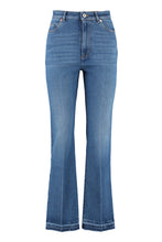 Load image into Gallery viewer, Flared jeans with frayed hem
