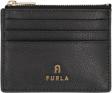 Load image into Gallery viewer, Furla Camelia leather card holder
