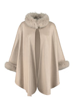 Load image into Gallery viewer, Wssalto fur collar cashmere cape-coat
