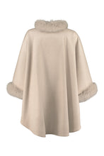 Load image into Gallery viewer, Wssalto fur collar cashmere cape-coat
