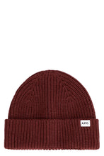 Load image into Gallery viewer, Ribbed knit wool beanie hat
