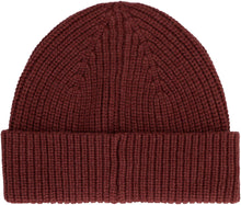 Load image into Gallery viewer, Ribbed knit wool beanie hat
