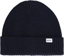 Load image into Gallery viewer, Ribbed knit wool beanie hat
