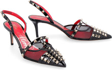 Load image into Gallery viewer, Valentino Garavani - Rockstud Alcove Studded leather slingback pumps
